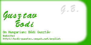 gusztav bodi business card
